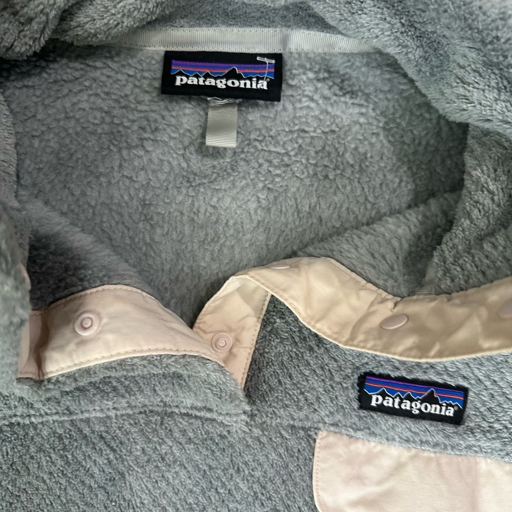 Patagonia size L gray Re Tool Snap fleece pullover - Picture 3 of 3